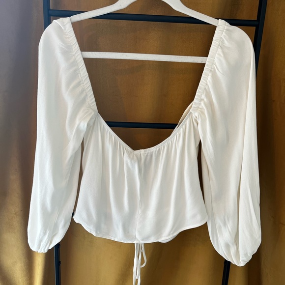 NWT Reformation Desmond Top in Ivory Size 10 - Picture 10 of 16